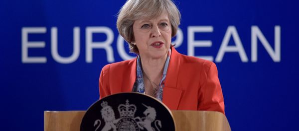 Britain's Prime Minister Theresa May holds a news conference after the EU summit in Brussels, Belgium October 21, 2016. - Sputnik International