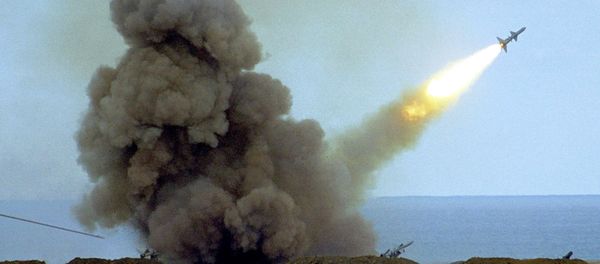 An anti-aircraft defense missile C-75  launched by Ukrainian army - Sputnik International