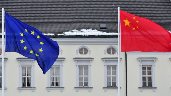 A Chinese (R) and EU flag flutters in front of the presidential palace Schloss Bellevue in Berlin (File) A Chinese (R) and EU flag flutters in front of the presidential palace Schloss Bellevue in Berlin (File) - Sputnik International