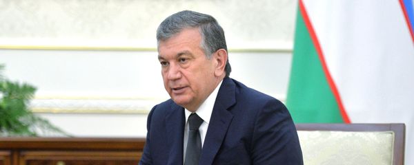 Prime Minister of Uzbekistan Shavkat Mirziyoyev at a meeting with Russian President Vladimir Putin at the Forum Palace, a Samarkand residence of the President of Uzbekistan. File photo - Sputnik International