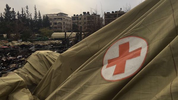 The Russian Defense Ministry said Monday that militants of the so-called Syrian opposition attacked a Russian mobile military hospital in Aleppo, killing two Russian military medics and wounding one. Local residents also sustained wounds. The Russian Defense Ministry said Monday that militants of the so-called Syrian opposition attacked a Russian mobile military hospital in Aleppo, killing two Russian military medics and wounding one. Local residents also sustained wounds. - Sputnik International