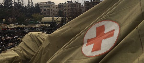 The Russian Defense Ministry said Monday that militants of the so-called Syrian opposition attacked a Russian mobile military hospital in Aleppo, killing two Russian military medics and wounding one. Local residents also sustained wounds. The Russian Defense Ministry said Monday that militants of the so-called Syrian opposition attacked a Russian mobile military hospital in Aleppo, killing two Russian military medics and wounding one. Local residents also sustained wounds. - Sputnik International