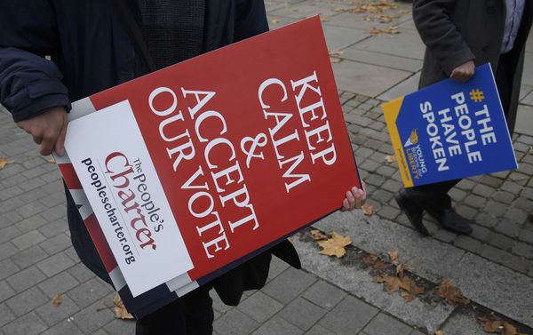 Demonstrators supporting Brexit protest outside of the Houses of Parliament in London, Britain, November 23, 2016. Demonstrators supporting Brexit protest outside of the Houses of Parliament in London, Britain, November 23, 2016. - Sputnik International