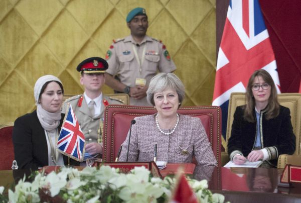 Britain's Prime Minister Theresa May attends a working session of the Gulf Cooperation Council meeting in Manama, Bahrain, December 7, 2016.  - Sputnik International