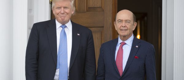 President-elect Donald Trump meets with Wilbur Ross at the clubhouse of Trump National Golf Club November 20, 2016 in Bedminster, New Jersey. President-elect Donald Trump meets with Wilbur Ross at the clubhouse of Trump National Golf Club November 20, 2016 in Bedminster, New Jersey. - Sputnik International