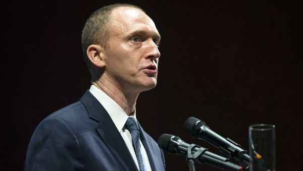 Carter Page, an adviser to US President-elect Donald Trump, speaks at the graduation ceremony for the New Economic School in Moscow, Russia. Carter Page, an adviser to US President-elect Donald Trump, speaks at the graduation ceremony for the New Economic School in Moscow, Russia. - Sputnik International