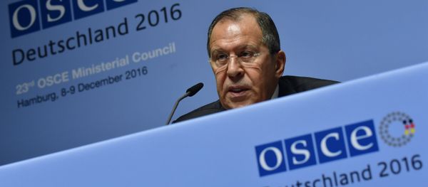 Russia's Foreign Minister Sergei Lavrov addresses a press conference during the foreign ministers' meeting of the Organisation for Security and Cooperation in Europe (OSCE) in Hamburg, northern Germany, on December 9, 2016. - Sputnik International