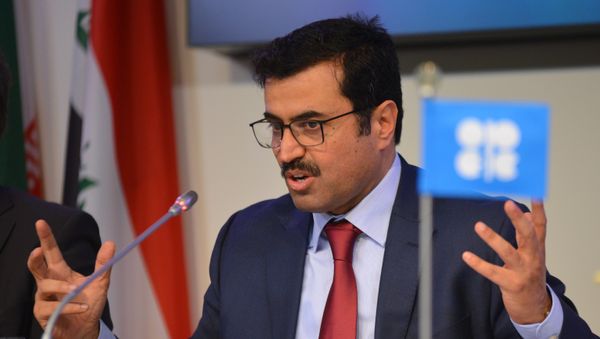 Qatari Energy Minister Mohammed Saleh Al Sada at the news conference following the OPEC meeting in Vienna Qatari Energy Minister Mohammed Saleh Al Sada at the news conference following the OPEC meeting in Vienna - Sputnik International