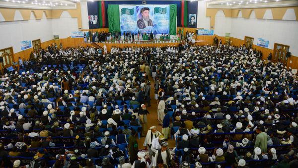 Supporters of Gulbuddin Hekmatyar, the leader of Hizb-i-Islami, attend a gathering in Herat on October 5, 2016 Supporters of Gulbuddin Hekmatyar, the leader of Hizb-i-Islami, attend a gathering in Herat on October 5, 2016 - Sputnik International