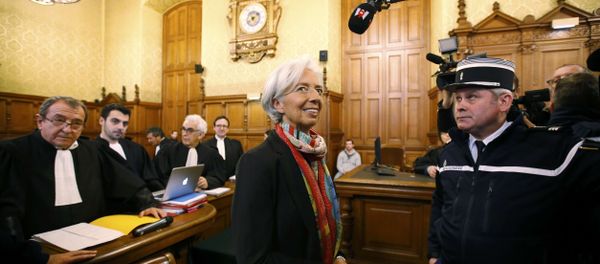 Managing Director of the International Monetary Fund (IMF) Christine Lagarde stands near her lawyer Patrick Maisonneuve (L) before the start of her trial about a state payout in 2008 to a French businessman, at the courts in Paris, France, December 12, 2016. Managing Director of the International Monetary Fund (IMF) Christine Lagarde stands near her lawyer Patrick Maisonneuve (L) before the start of her trial about a state payout in 2008 to a French businessman, at the courts in Paris, France, December 12, 2016. - Sputnik International