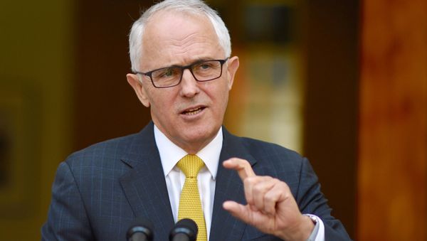 Australian Prime Minister Malcolm Turnbull reacts as he answers questions during a media conference in Parliament House, Canberra, Australia, November 22, 2016 Australian Prime Minister Malcolm Turnbull reacts as he answers questions during a media conference in Parliament House, Canberra, Australia, November 22, 2016 - Sputnik International