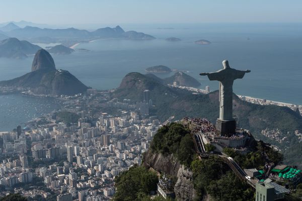 Aerial view of Christ the Redeemer statue, in Rio de Janeiro, Brazil, taken on June 26, 2014 - Sputnik International