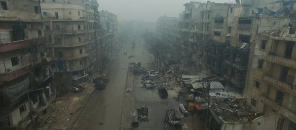 A still image from video taken December 13, 2016 of a general view of bomb damaged eastern Aleppo, Syria in the rain. Video released December 13, 2016. A still image from video taken December 13, 2016 of a general view of bomb damaged eastern Aleppo, Syria in the rain. Video released December 13, 2016. - Sputnik International