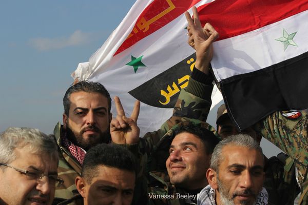 Syrian Arab Army celebrating victory in Sheikh Saeed, East Aleppo. Syrian Arab Army celebrating victory in Sheikh Saeed, East Aleppo. - Sputnik International