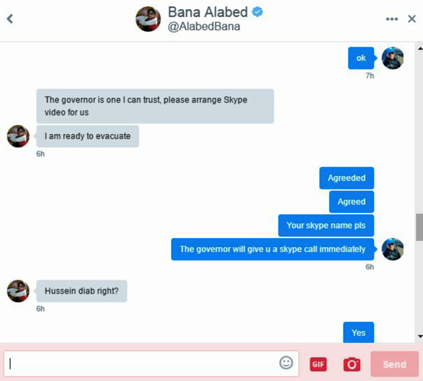 Twitter conversation between Maytham Al Ashkar and al-Abed's account Twitter conversation between Maytham Al Ashkar and al-Abed's account - Sputnik International