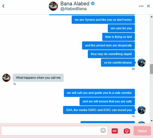 Twitter conversation between Maytham Al Ashkar and al-Abed's account Twitter conversation between Maytham Al Ashkar and al-Abed's account - Sputnik International