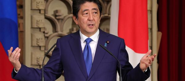 December 16, 2016. Japanese Prime Minister Shinzo Abe during a joint press conference with Russian President Vladimir Putin following their meeting in Tokyo. December 16, 2016. Japanese Prime Minister Shinzo Abe during a joint press conference with Russian President Vladimir Putin following their meeting in Tokyo. - Sputnik International