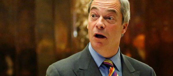 Nigel Farage stands in the lobby of Trump Tower in Manhattan, New York, U.S., December 15, 2016. Nigel Farage stands in the lobby of Trump Tower in Manhattan, New York, U.S., December 15, 2016. - Sputnik International