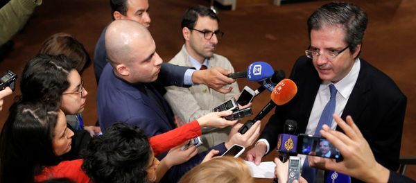 Permanent Representative of France to the United Nations Francois Delattre speaks to media ahead of a United Nations Security Council vote, aimed at ensuring that U.N. officials can monitor evacuations from besieged parts of the Syrian city of Aleppo, at the United Nations in Manhattan, New York City, U.S., December 18, 2016 Permanent Representative of France to the United Nations Francois Delattre speaks to media ahead of a United Nations Security Council vote, aimed at ensuring that U.N. officials can monitor evacuations from besieged parts of the Syrian city of Aleppo, at the United Nations in Manhattan, New York City, U.S., December 18, 2016 - Sputnik International