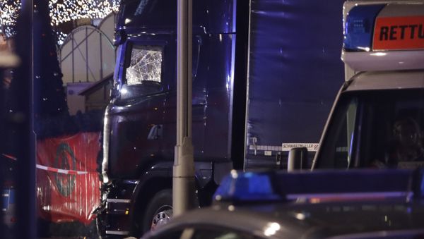 A truck which ran into a crowded Christmas market in Berlin, Germany, Monday, Dec. 19, 2016. A truck which ran into a crowded Christmas market in Berlin, Germany, Monday, Dec. 19, 2016. - Sputnik International