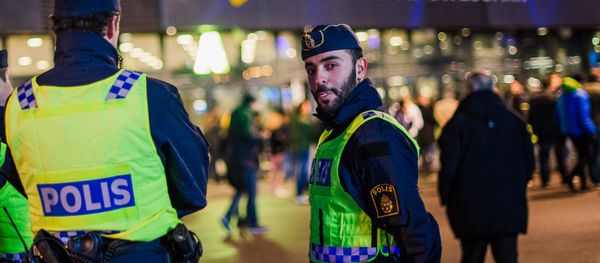 Police officers are pictured ahead of the Euro 2016 play-off football match between Sweden and Denmark at the Friends arena in Solna on November 14, 2015 Police officers are pictured ahead of the Euro 2016 play-off football match between Sweden and Denmark at the Friends arena in Solna on November 14, 2015 - Sputnik International