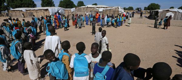 Children are seen at a Unicef school programme at the Muna internally displaced people (IDP) camp in Maiduguri, Nigeria December 1, 2016 - Sputnik International