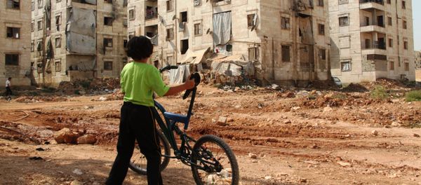Children from refugee families near the area of hostilities in Aleppo. File photo Children from refugee families near the area of hostilities in Aleppo. File photo - Sputnik International