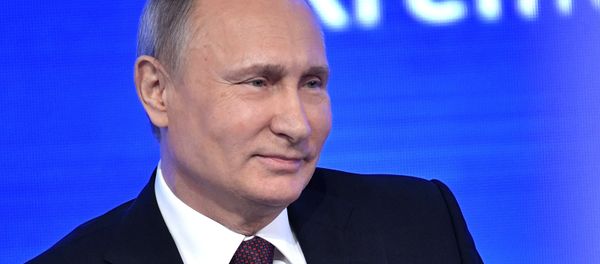 President Vladimir Putin during his twelfth annual news conference at Moscow's World Trade Center in Krasnaya Presnya - Sputnik International