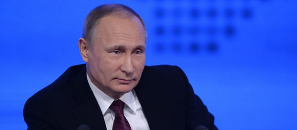 Russian President Vladimir Putin attends his annual end-of-year news conference in Moscow, Russia Russian President Vladimir Putin attends his annual end-of-year news conference in Moscow, Russia - Sputnik International