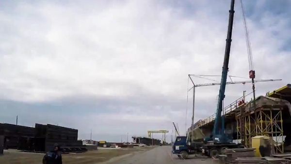 Kerch Strait Bridge Timelapse - Sputnik International
