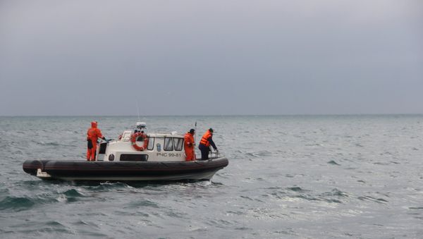 A rescue operation on the Black Sea coast at the crash site of Russian Defense Ministry's TU-154 aircraft - Sputnik International