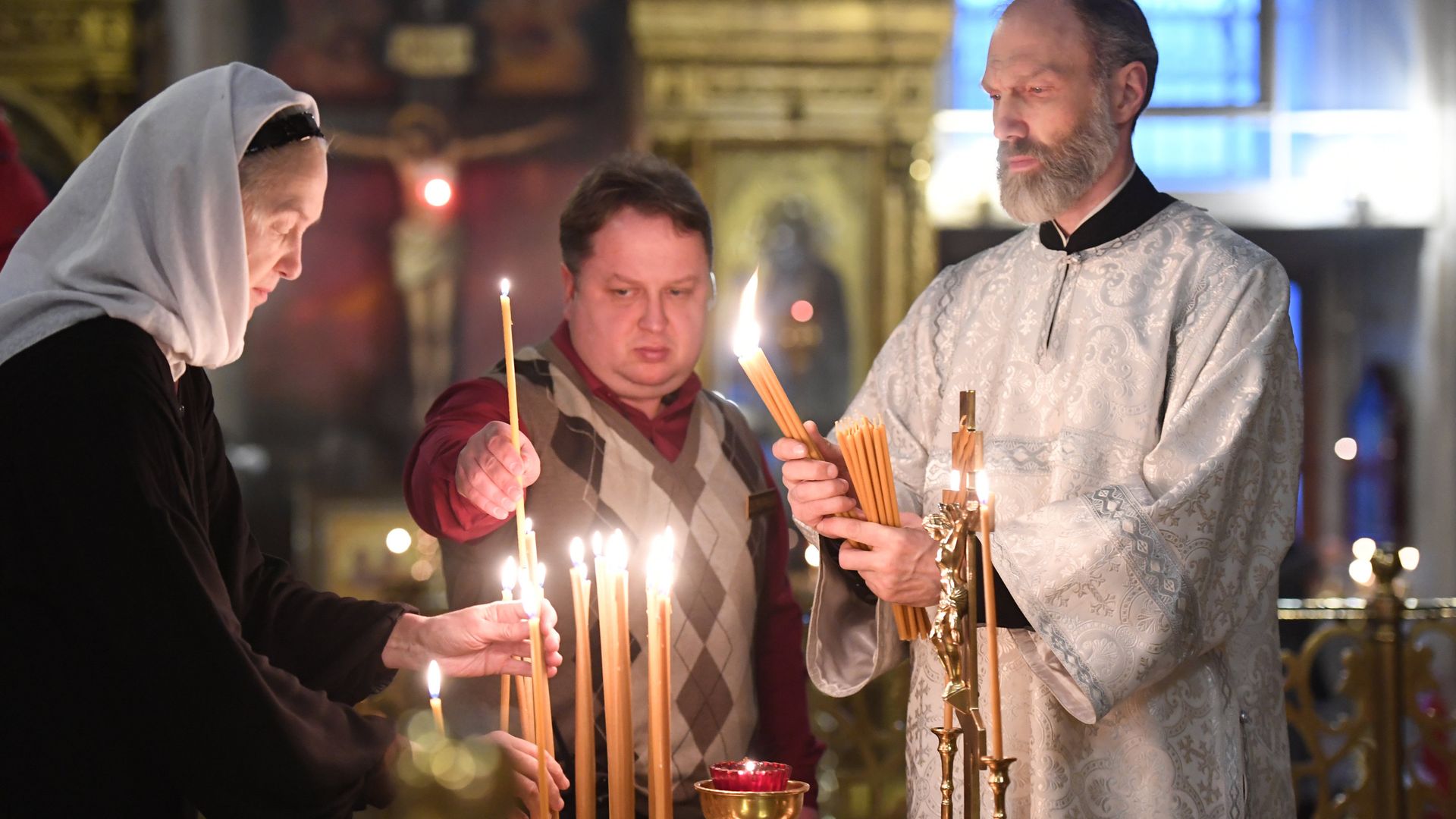 Prayers are being said for the victims in Russian Orthodox churches. Prayers are being said for the victims in Russian Orthodox churches. - Sputnik International, 1920, 17.08.2022