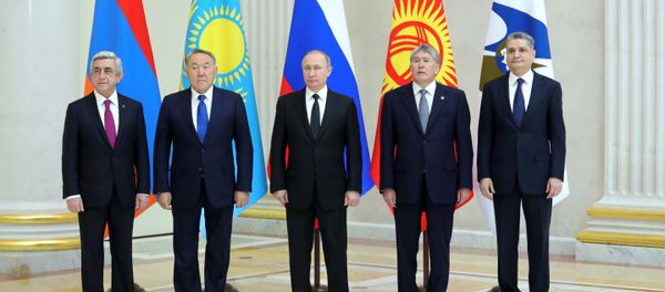 The EAEU is an international organization for regional economic integration, comprising Armenia, Belarus, Kazakhstan, Kyrgyzstan and Russia. The EAEU is an international organization for regional economic integration, comprising Armenia, Belarus, Kazakhstan, Kyrgyzstan and Russia. - Sputnik International