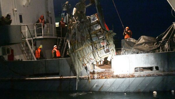 A search operation near the Black Sea coast where a Tu-154 plane of the Russian Ministry of Defense crashed near Sochi A search operation near the Black Sea coast where a Tu-154 plane of the Russian Ministry of Defense crashed near Sochi - Sputnik International