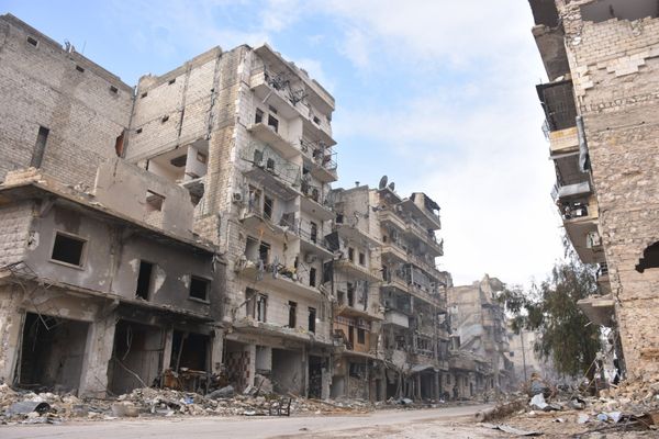 Destroyed quarters of liberated Aleppo. - Sputnik International