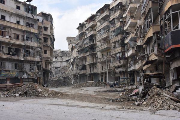 Destroyed quarters of liberated Aleppo. - Sputnik International