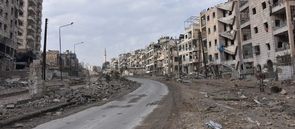 Destroyed quarters of liberated Aleppo. - Sputnik International