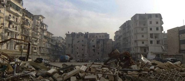 Destruction in Al Soukari, the last liberated district in Eastern Aleppo Destruction in Al Soukari, the last liberated district in Eastern Aleppo - Sputnik International