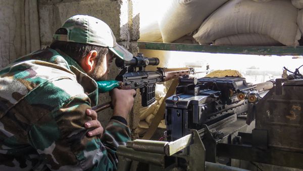 Syrian Army sniper on the eastern outskirts of the capital Damascus (File) - Sputnik International