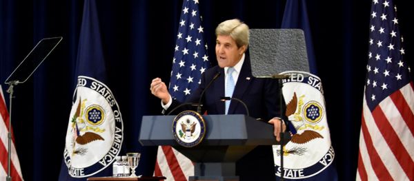 U.S. Secretary of State John Kerry delivers remarks on Middle East peace at the Department of State in Washington December 28, 2016 U.S. Secretary of State John Kerry delivers remarks on Middle East peace at the Department of State in Washington December 28, 2016 - Sputnik International
