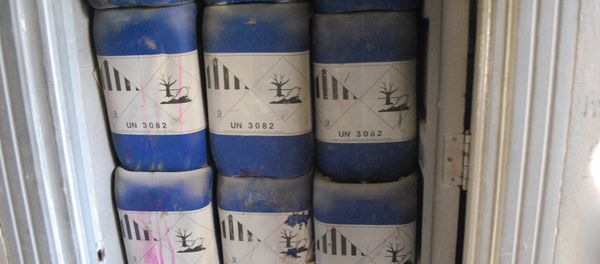 Canisters found at a terrorist chemical weapons factory in Aleppo Canisters found at a terrorist chemical weapons factory in Aleppo - Sputnik International