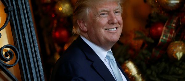 .S. President-elect Donald Trump speaks briefly to reporters between meetings at the Mar-a-lago Club in Palm Beach, Florida - Sputnik International