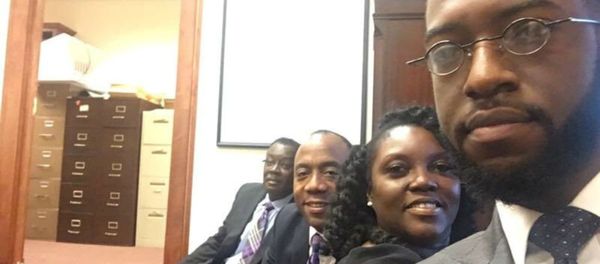 Benard Simelton (L), president of the Alabama NAACP State Conference, Cornell William Brooks (2nd L), president & CEO of the National Association for the Advancement of Colored People (NAACP), and Devon Crawford (R), a fellow with with the NAACP Youth & College Division, occupy the office of Jeff Sessions, U.S. President-elect Donald Trump's pick for for attorney general, in Mobile, Alabama, January 3, 2017 Benard Simelton (L), president of the Alabama NAACP State Conference, Cornell William Brooks (2nd L), president & CEO of the National Association for the Advancement of Colored People (NAACP), and Devon Crawford (R), a fellow with with the NAACP Youth & College Division, occupy the office of Jeff Sessions, U.S. President-elect Donald Trump's pick for for attorney general, in Mobile, Alabama, January 3, 2017 - Sputnik International