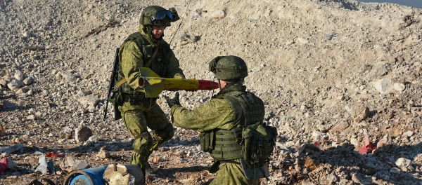 Military engineers of the Russian Army's international counter-mine center continue the demining operation in eastern Aleppo, Syria - Sputnik International