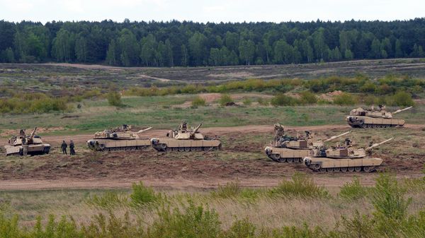 US troops with Abrams tanks. Poland (File) US troops with Abrams tanks. Poland (File) - Sputnik International