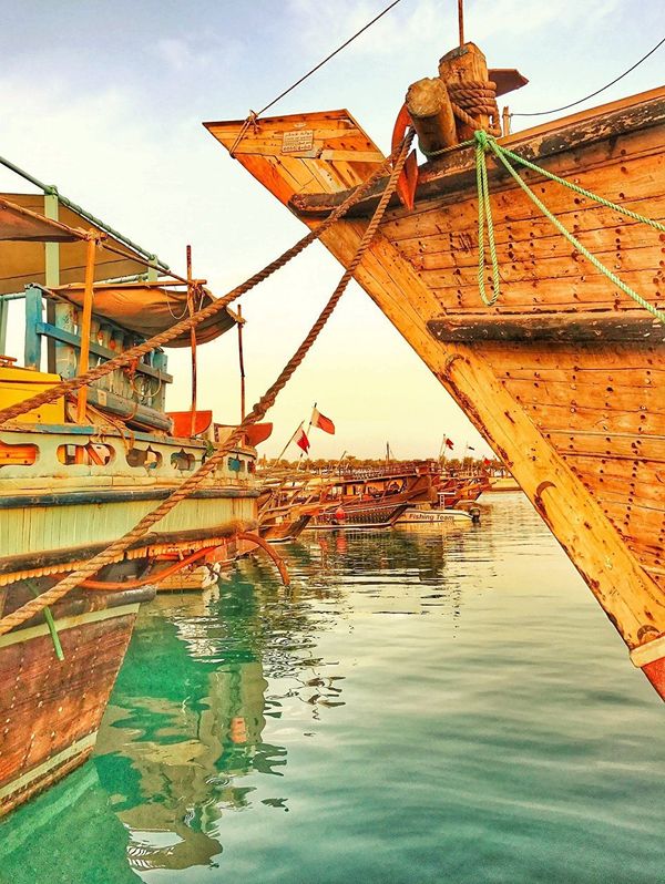 Pearl hunting boats in Doha, Qatar Pearl hunting boats in Doha, Qatar - Sputnik International