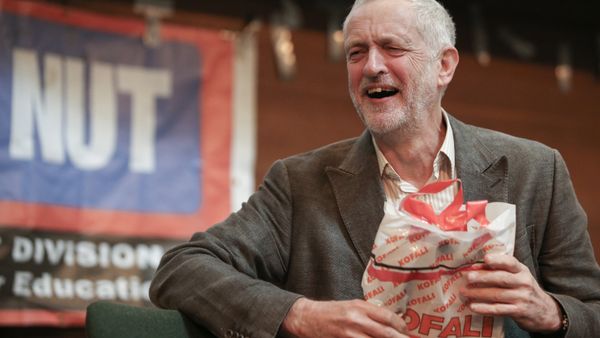British opposition Labour Party leader, Jeremy Corbyn, reacts as he attends an anti-racism conference in central London on October 8, 2016. - Sputnik International