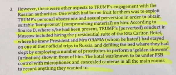 Screenshot of Memo Compiled by Anonymous Source on Donald Trump - Sputnik International