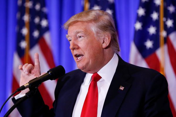 US President-elect Donald Trump speaks during a press conference in Trump Tower, Manhattan, New York, US, January 11, 2017. US President-elect Donald Trump speaks during a press conference in Trump Tower, Manhattan, New York, US, January 11, 2017. - Sputnik International