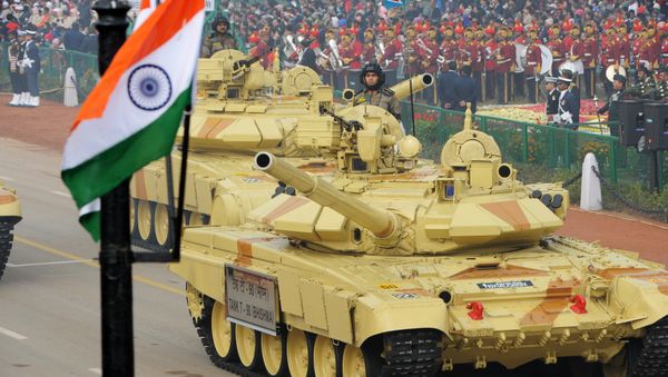 Indian military personnel drive Indian Army tanks as they take part in the Republic Day parade in New Delhi on January 26, 2014 Indian military personnel drive Indian Army tanks as they take part in the Republic Day parade in New Delhi on January 26, 2014 - Sputnik International